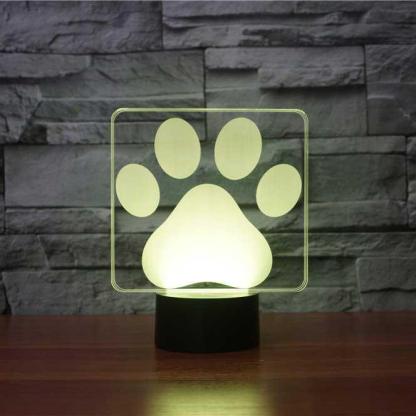 Paw Print LED Lamp-3D Optical Lamp