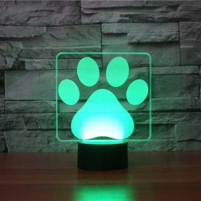 Paw Print LED Lamp-3D Optical Lamp