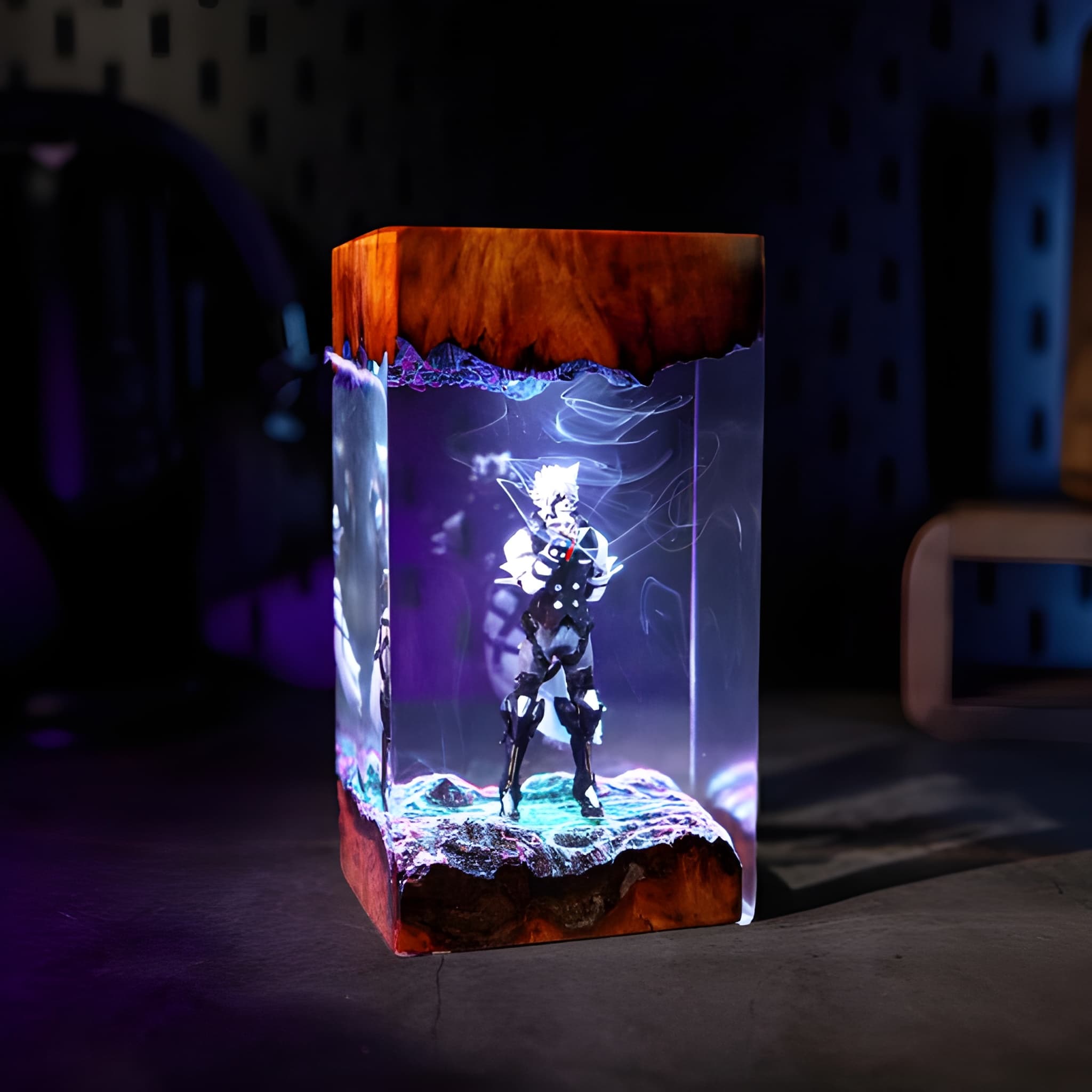 Handmade Wolf Sci Fi Game Lamp Desk Decor