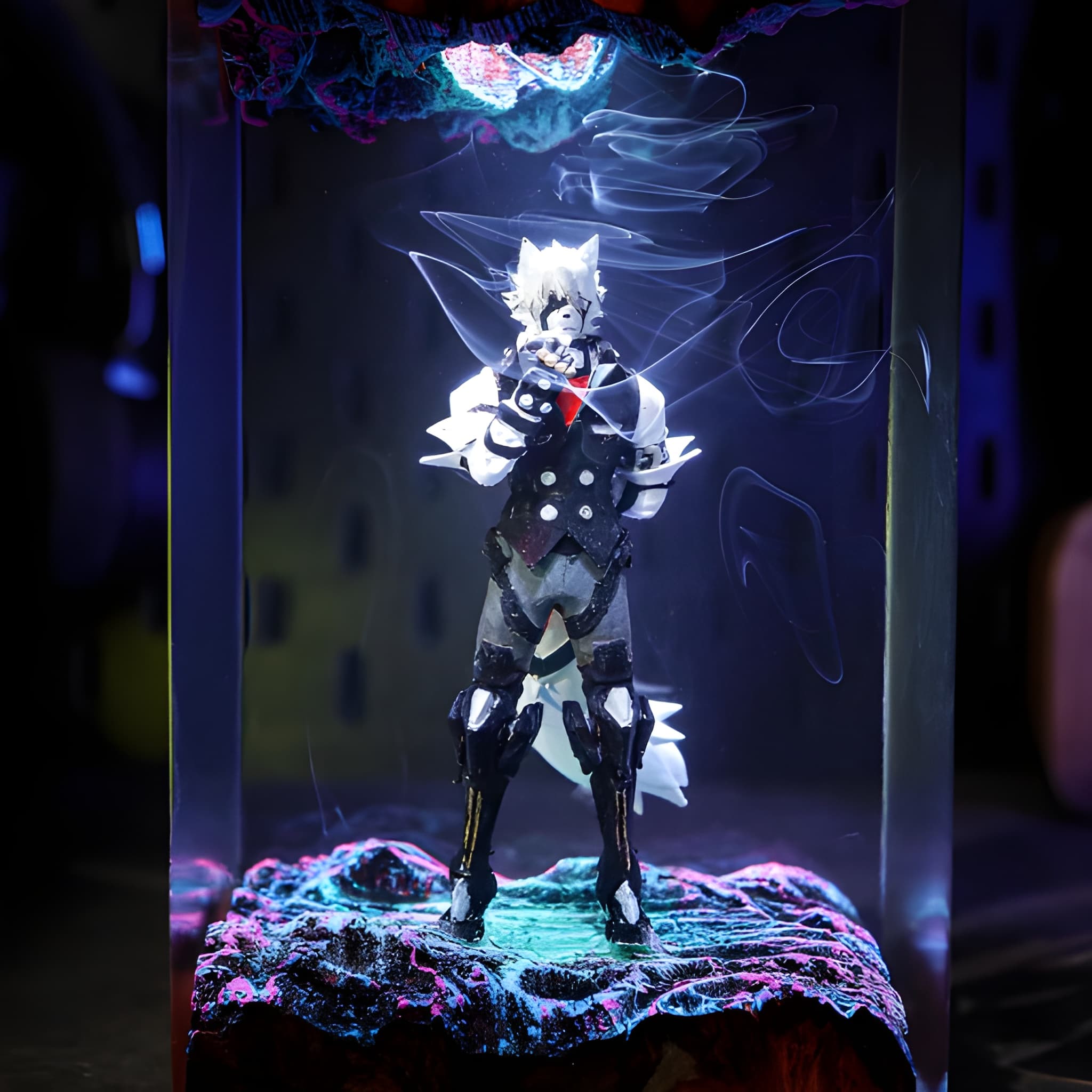 Handmade Wolf Sci Fi Game Lamp Desk Decor