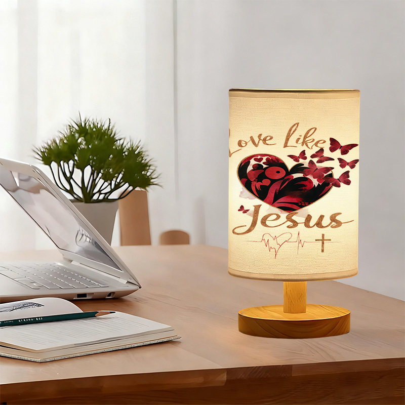 A Modern USB powered Linen Lamp with a Unique Design and Exquisite Patterns