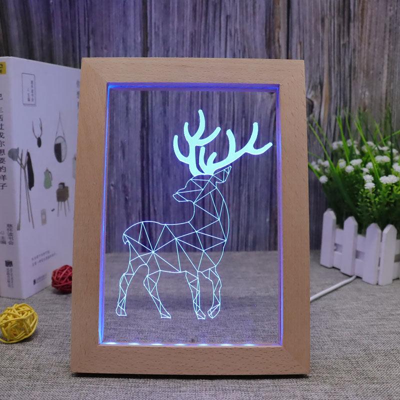 Deer RGB 3D Optical Illusion Lamp-3D Optical Lamp