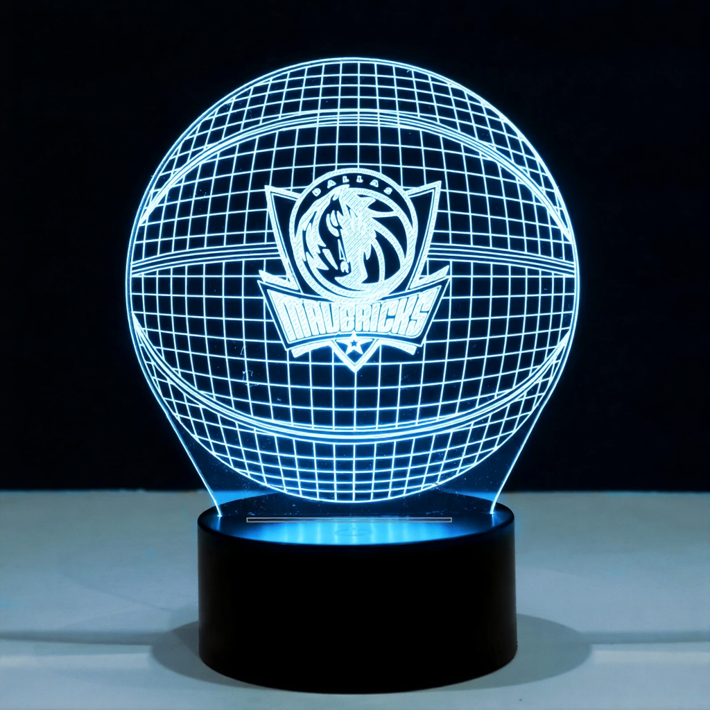 Dallas Mavericks Basketball Fan Themed LED Table Lamp