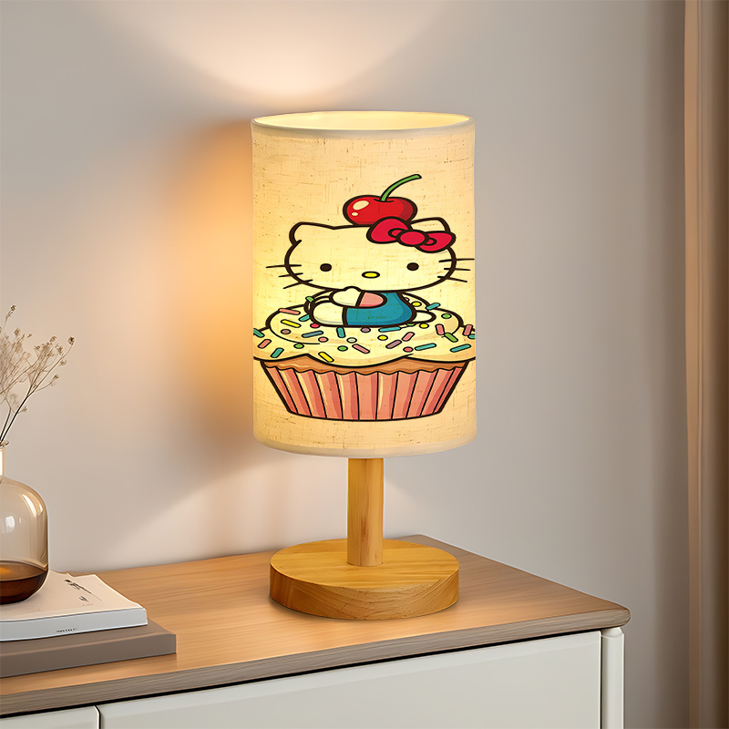 Modern Sanrio USB powered linen lamp featuring Sanrio patterns