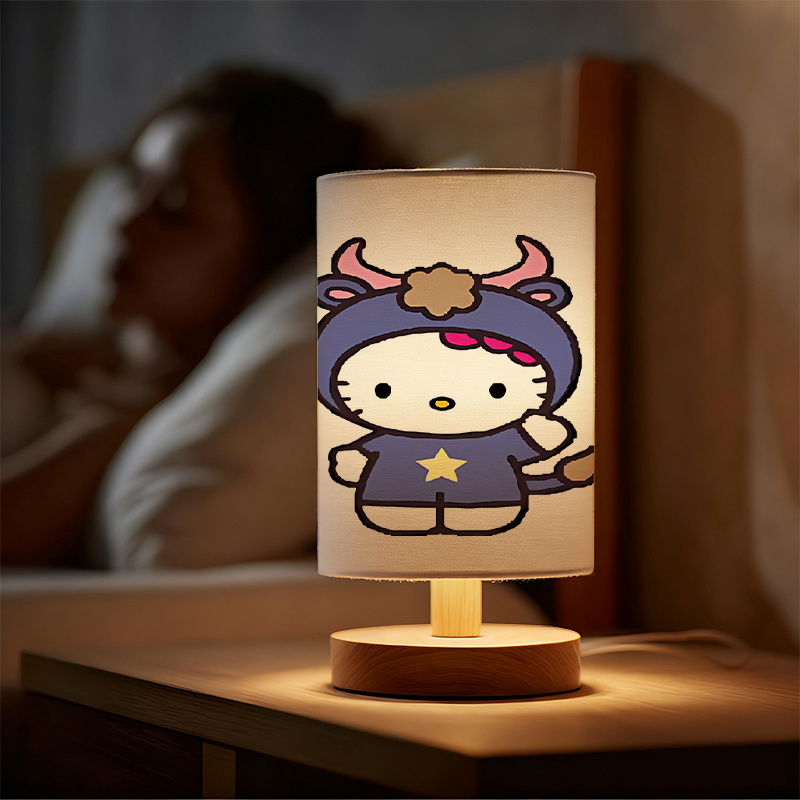 A modern Sanrio USB-powered linen lamp with a creative design