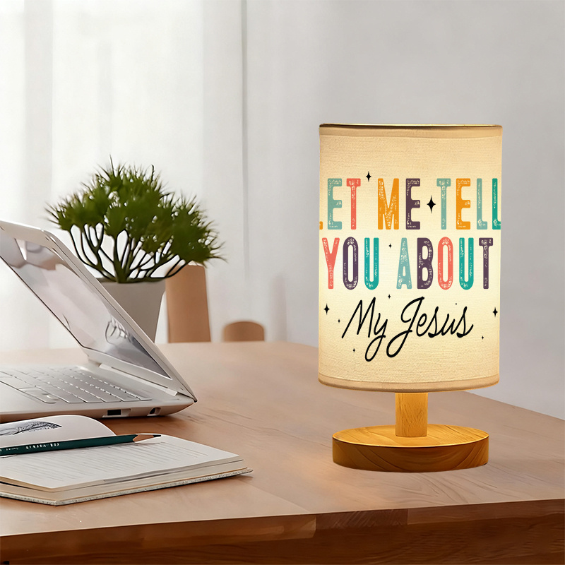 A Modern USB-powered Linen Lamp with a Unique Design and Exquisite Patterns