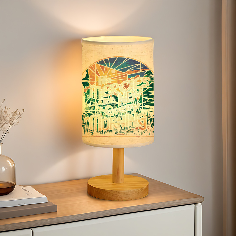 A Modern USB-powered Linen Lamp with a Unique Design and Exquisite Patterns