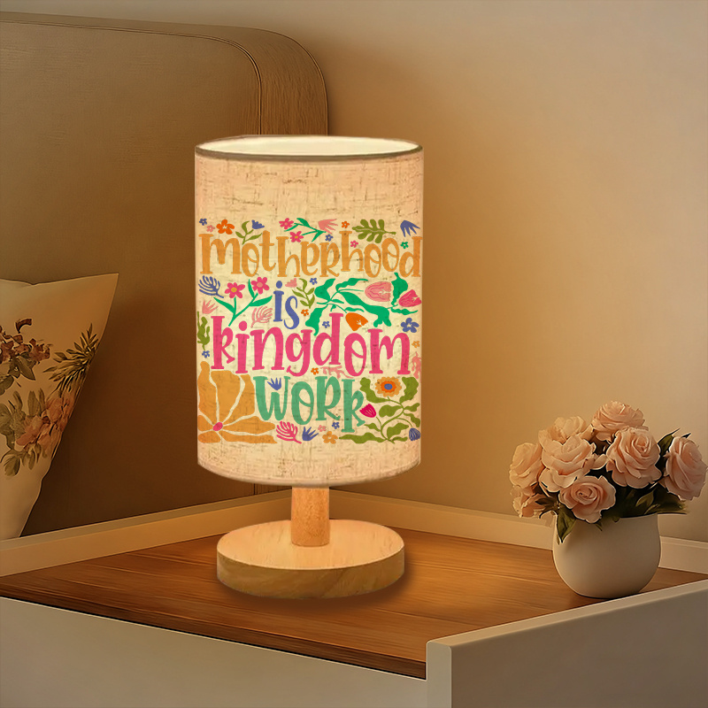 USB-Powered Linen Lamp with Unique Floral Patterns