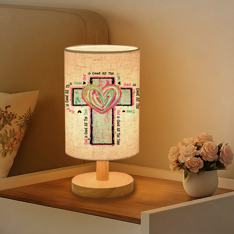 Inspirational Bible Verse Design Linen Table Lamp