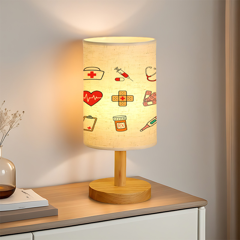 Modern USB powered Linen Lamp with Unique Design and Exquisite Patterns