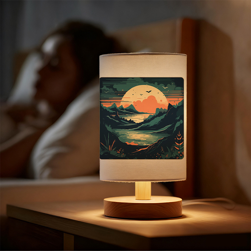 Modern USB-Powered Linen Lamp with Unique Design and Exquisite Patterns