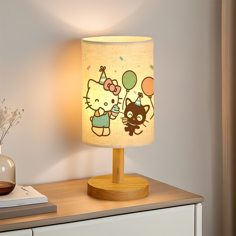 modern Sanrio USB-powered linen lamp with a creative design
