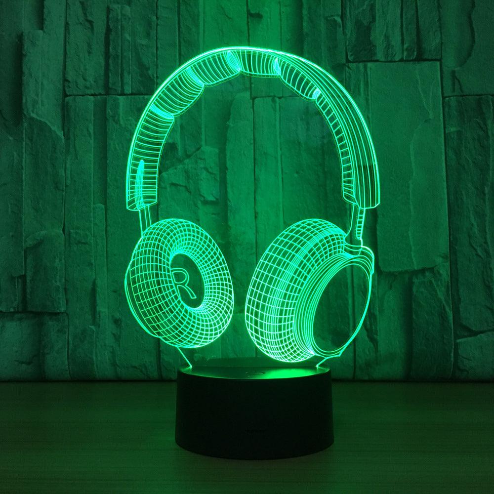 Music Earphone 3D Lamp Light Up Your Passion for Sound-3D Optical Lamp