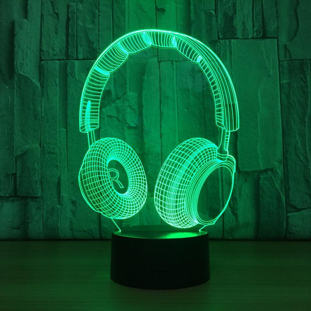 Music Earphone 3D Optical Illusion Lamp - 3D Optical Lamp