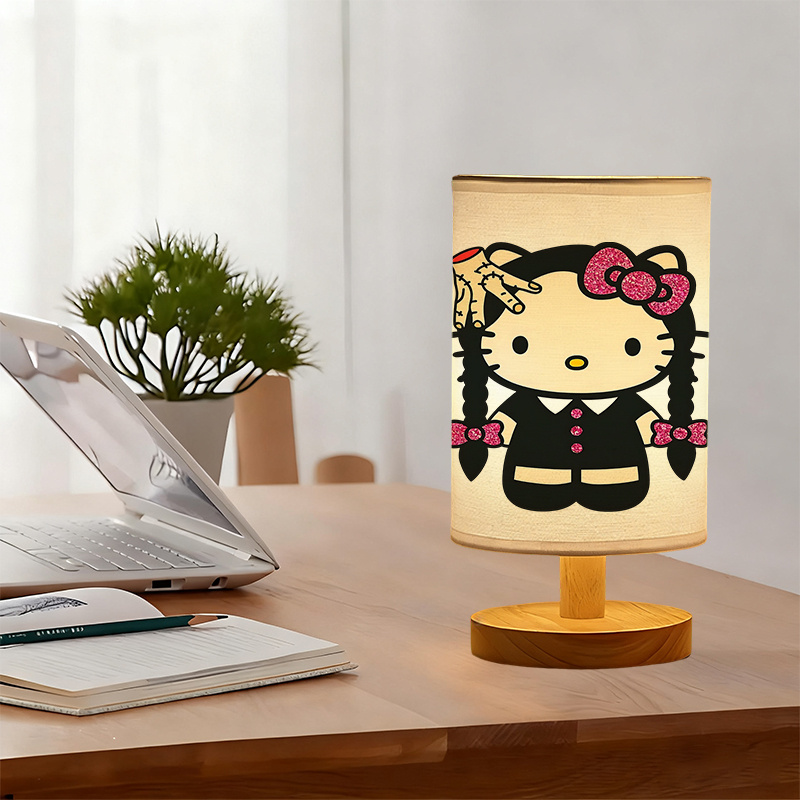 Sanrio Hello like Character USB Powered Bedside Lamp With Cute Bow