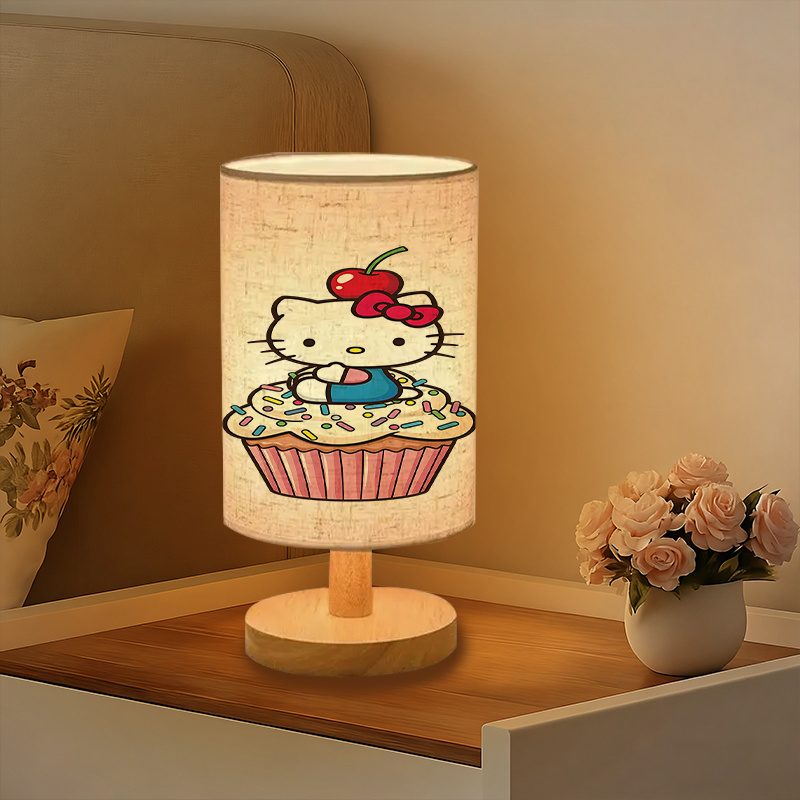 Modern Sanrio USB powered linen lamp featuring Sanrio patterns