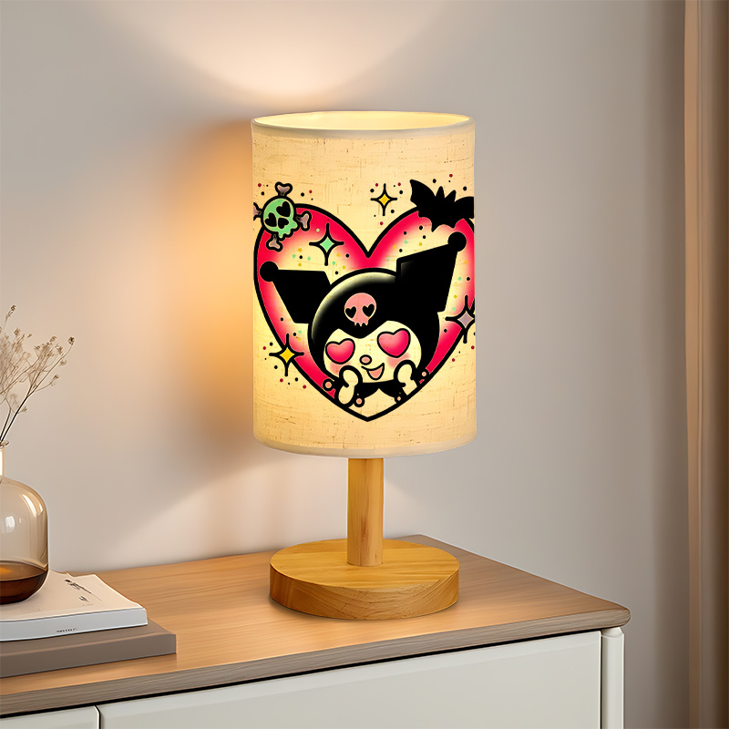 modern Sanrio patterns USB-powered linen lamp