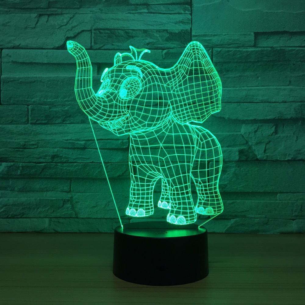 Cute Elephant 3D Optical Illusion Lamp - 3D Optical Lamp