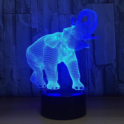 Elephant Touch 3D Optical Illusion Lamp - 3D Optical Lamp