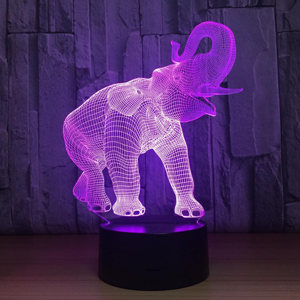 Elephant Touch 3D Optical Illusion Lamp - 3D Optical Lamp