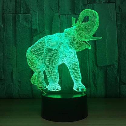 Elephant Touch 3D Optical Illusion Lamp - 3D Optical Lamp