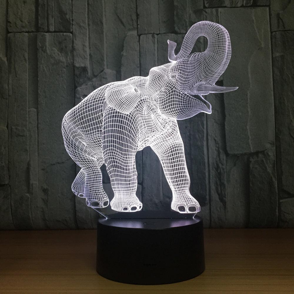 Elephant Touch 3D Optical Illusion Lamp - 3D Optical Lamp
