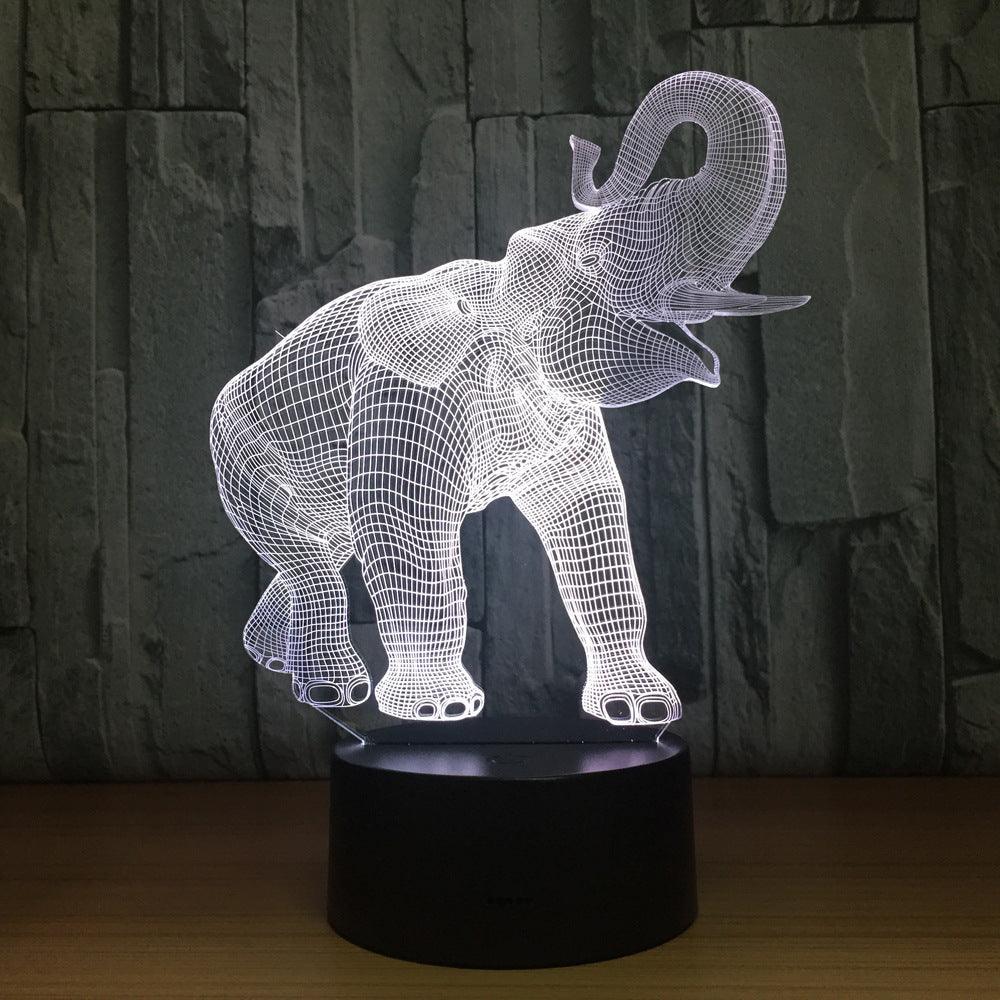Elephant Touch 3D Optical Illusion Lamp - 3D Optical Lamp