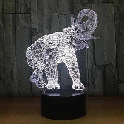 Elephant Touch 3D Optical Illusion Lamp - 3D Optical Lamp
