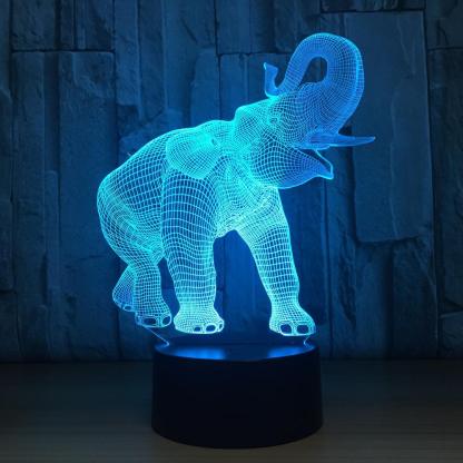Elephant Touch 3D Optical Illusion Lamp - 3D Optical Lamp