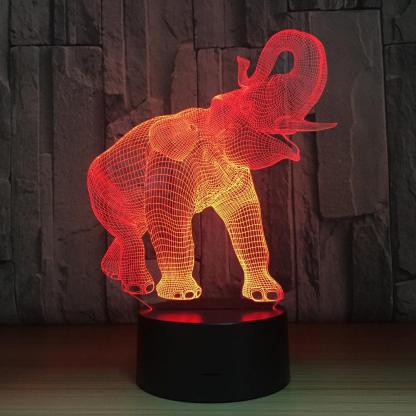 Elephant Touch 3D Optical Illusion Lamp - 3D Optical Lamp