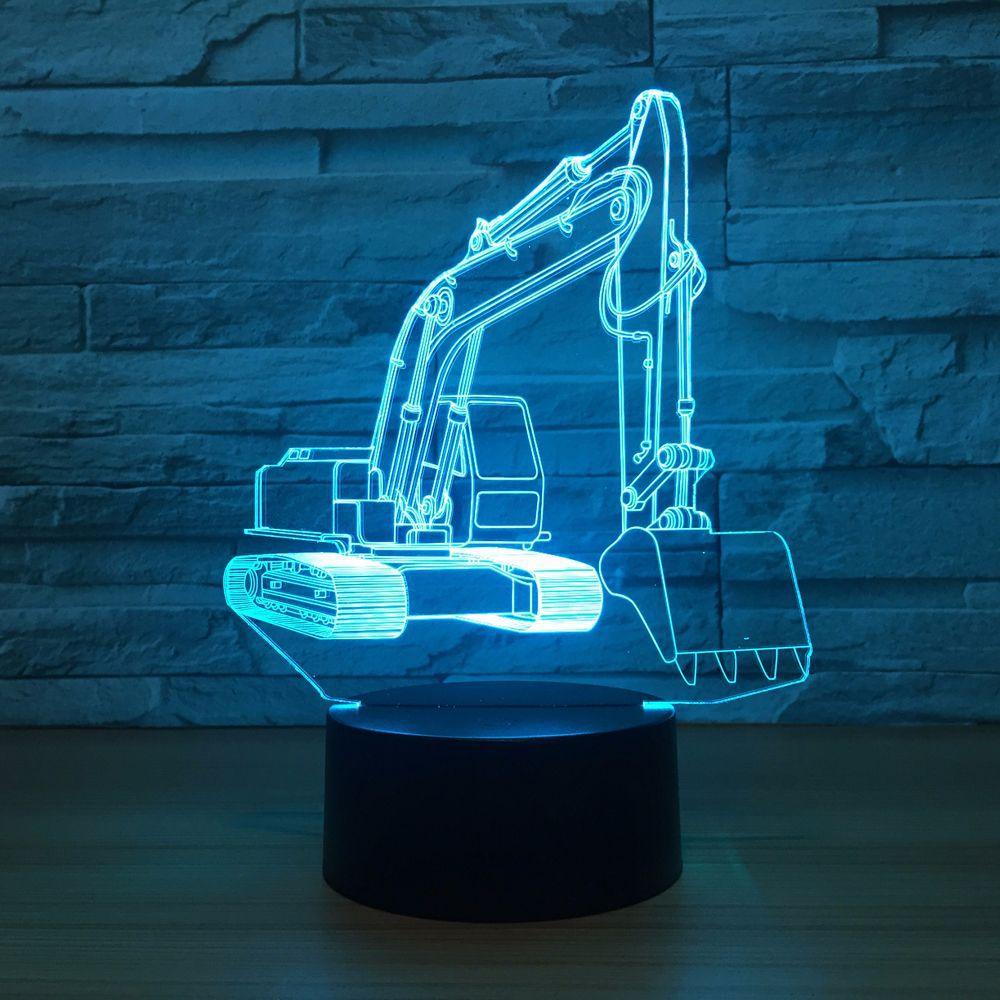 Excavator Optical Illusion Lamp-3D Optical Lamp