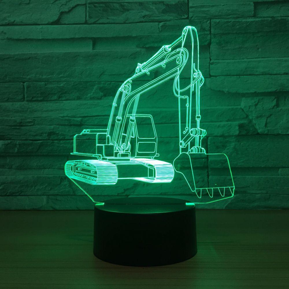 Excavator Optical Illusion Lamp-3D Optical Lamp