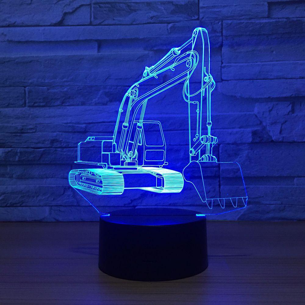 Excavator Optical Illusion Lamp-3D Optical Lamp