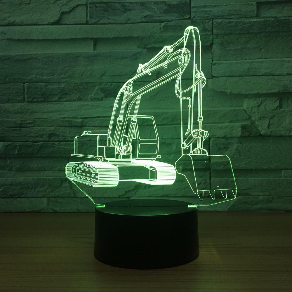 Excavator Optical Illusion Lamp-3D Optical Lamp