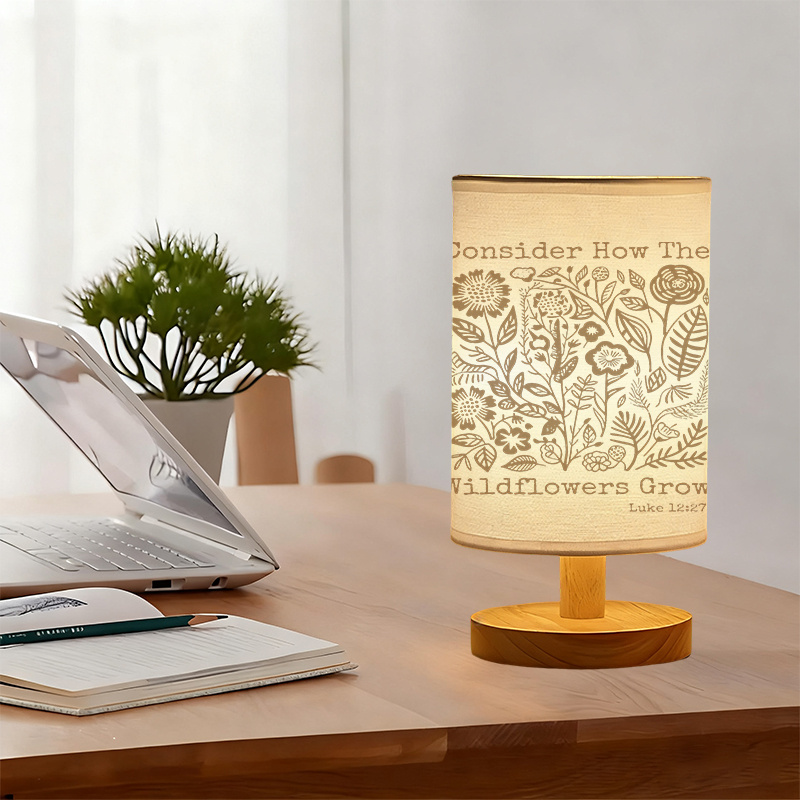 Modern USB-powered Linen Lamp with a Unique Design and Exquisite Patterns