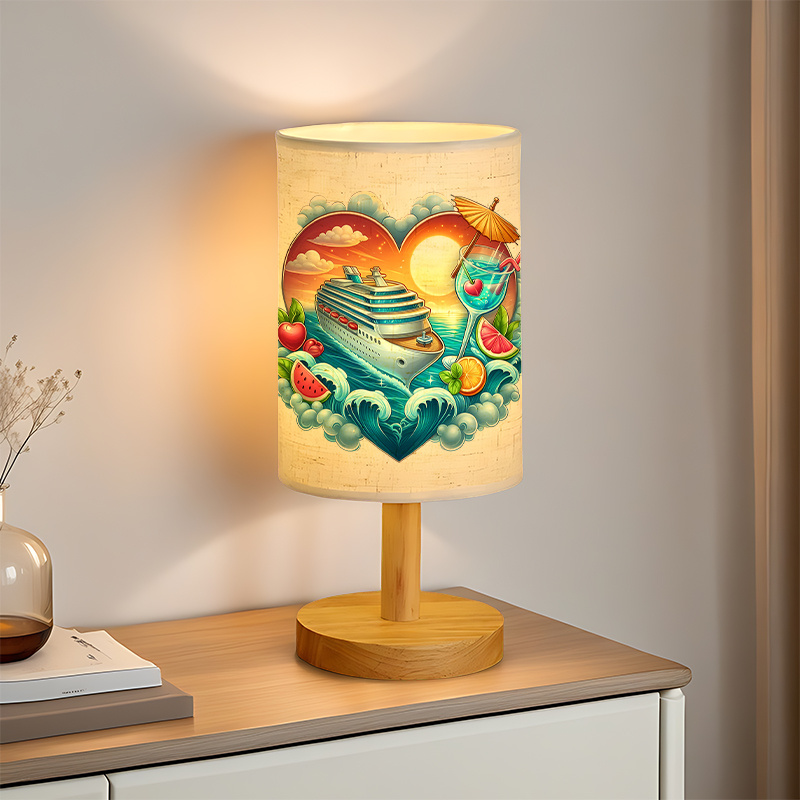 A Modern USB Powered Linen Table Lamp