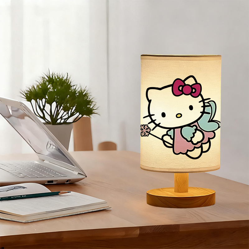 Sanrio Hello-like Character USB-Powered Bedside Lamp with Soft Glow Lighting 