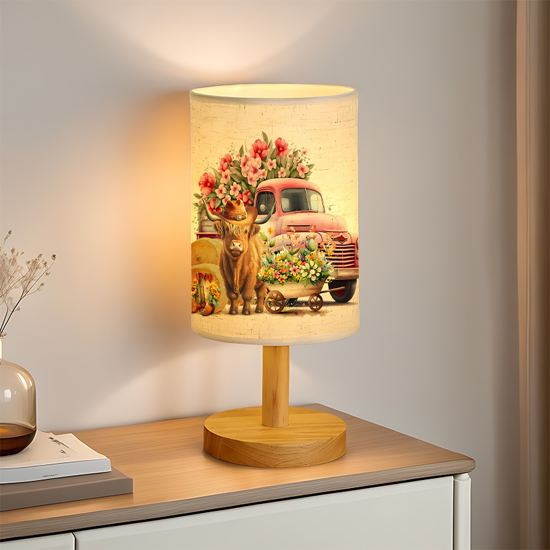 USB-Powered Table Lamp with Bulb Corded Ambient Suitable for Bedroom