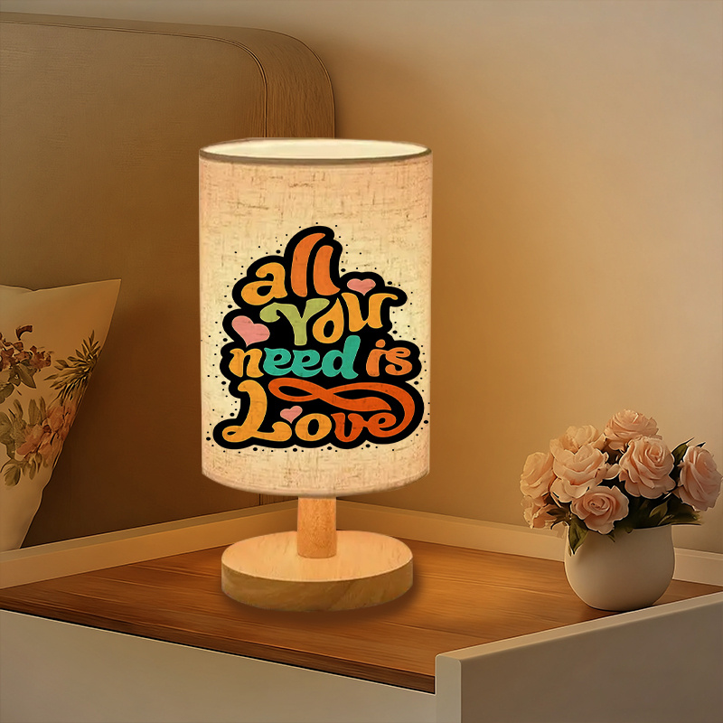 A Modern USB Powered Linen Table Lamp