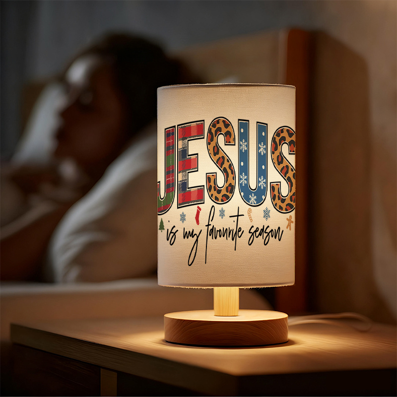 Modern USB-Powered Linen Table Lamp