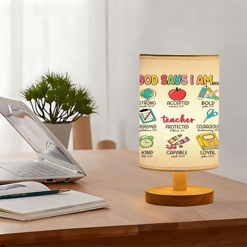 A Modern USB powered Linen Lamp with a Unique Design and Exquisite Patterns