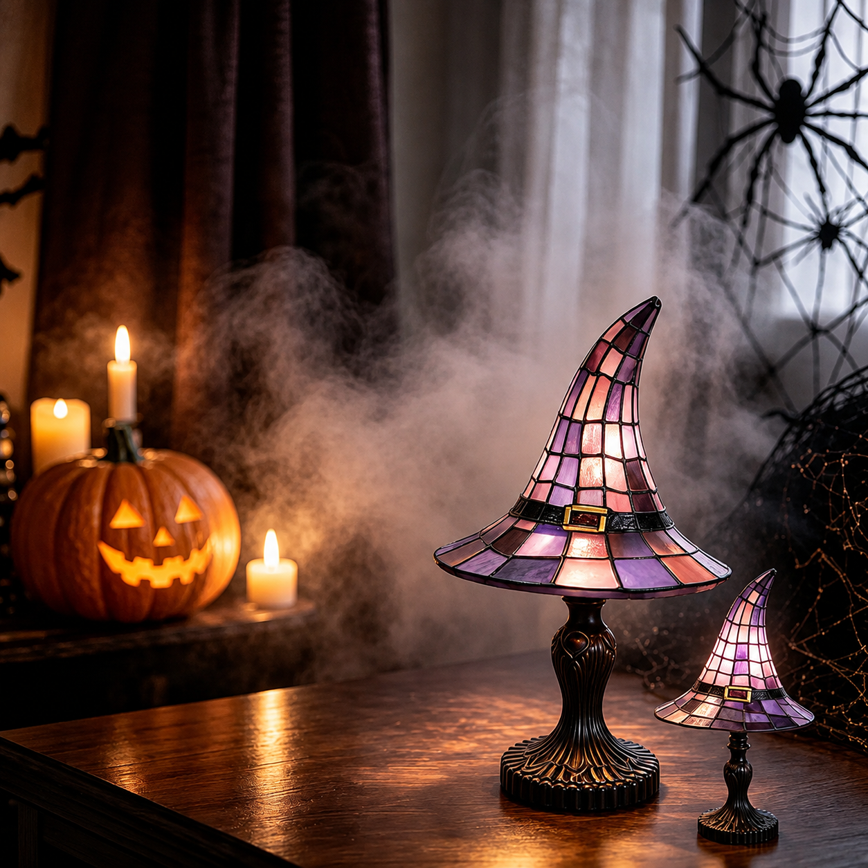 Mini Halloween Hat Tiffany Style Decorative Lamps