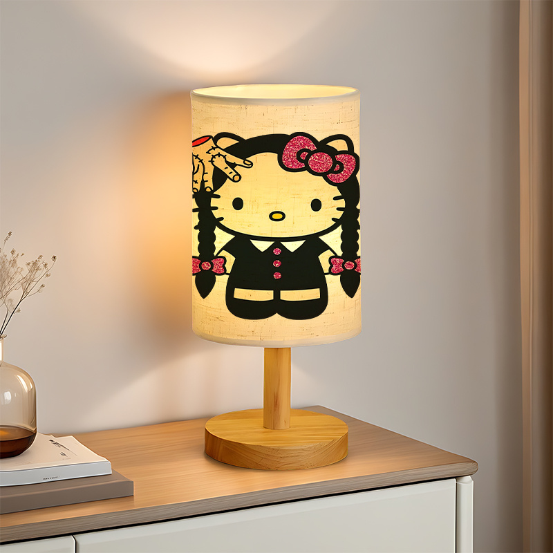 Sanrio Hello like Character USB Powered Bedside Lamp With Cute Bow