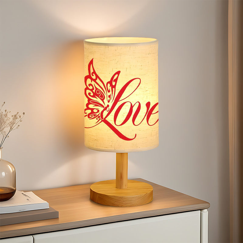  Excellent Gift USB-powered Linen Table Lamp Living Room And Bedroom