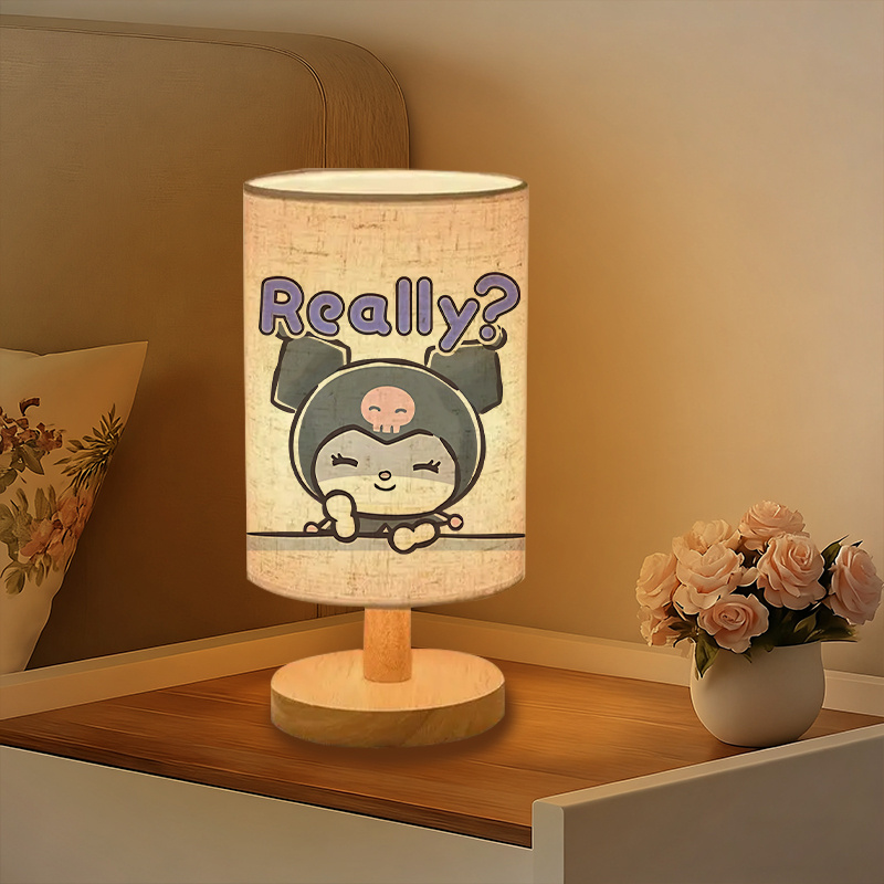 A modern Sanrio USb powered linen lamp with a creative design