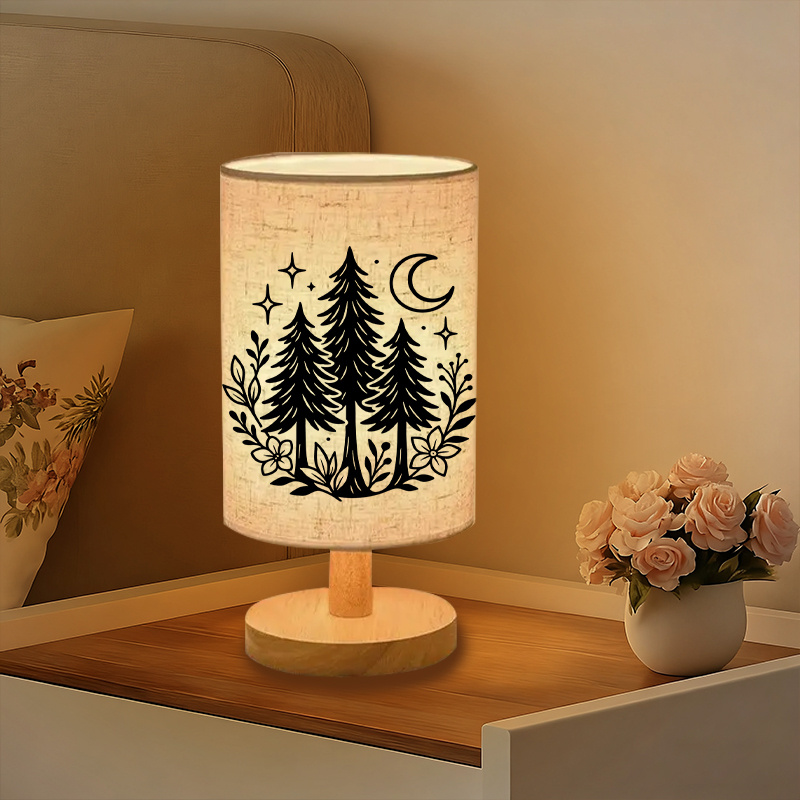 Modern USB Powered Linen Table Lamp