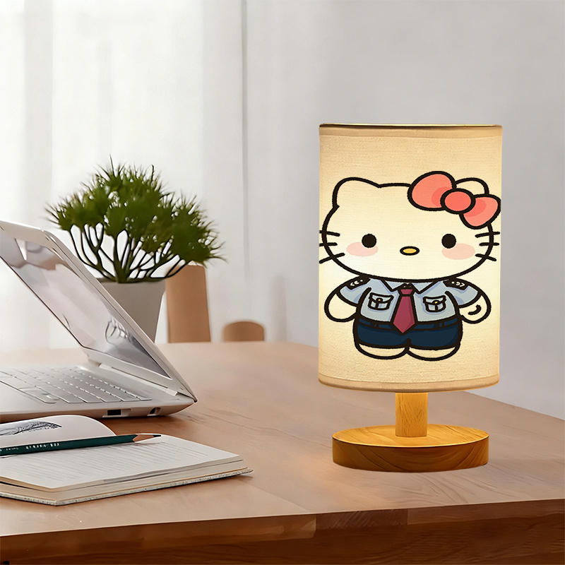 USB powered Linen Table Lamp with Creative Patterns