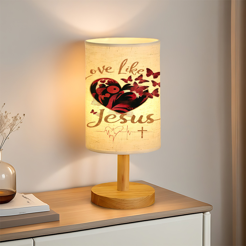 A Modern USB powered Linen Lamp with a Unique Design and Exquisite Patterns