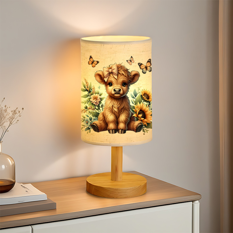 Linen Lamp Unique Design, Exquisite Patterns, Ideal for Bedside