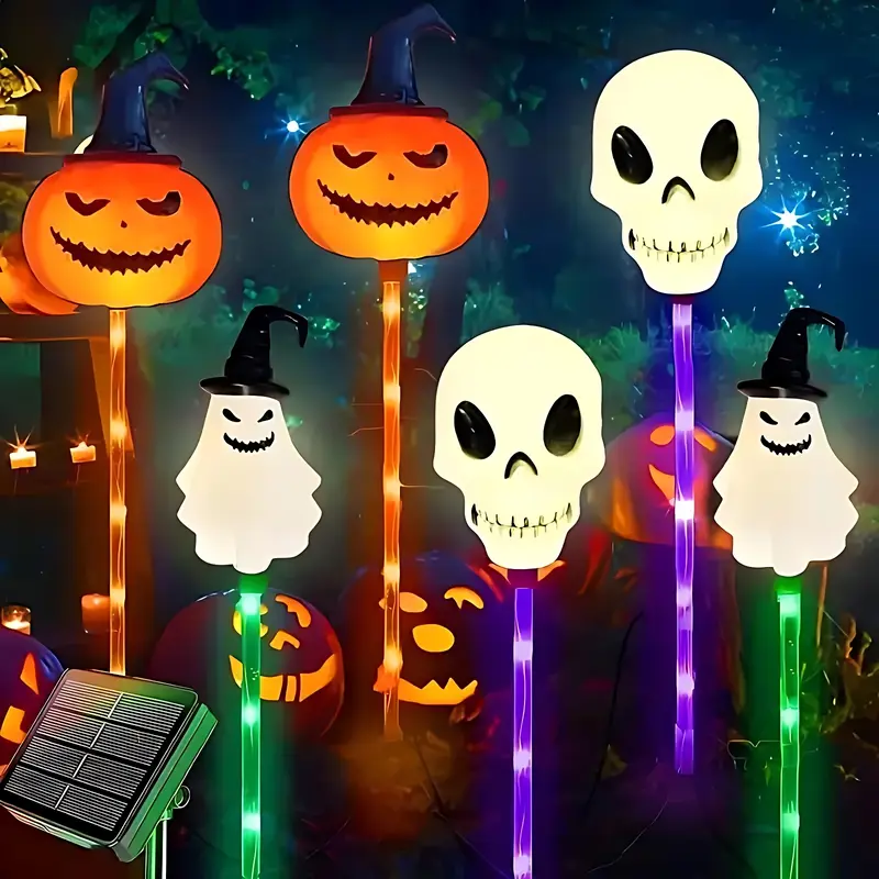 Pack Of 6 Halloween Theme Solar Garden Lights